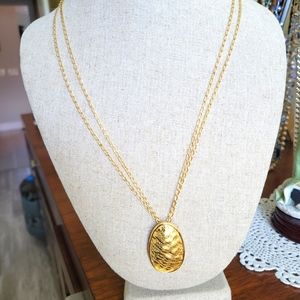 CROWN TRIFARI 14K GOLD PLATED NECKLACE WITH PENDANT